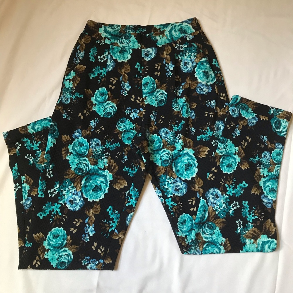 Joe Benbasset Floral Print Tapered Leg Pants - Picture 2 of 6